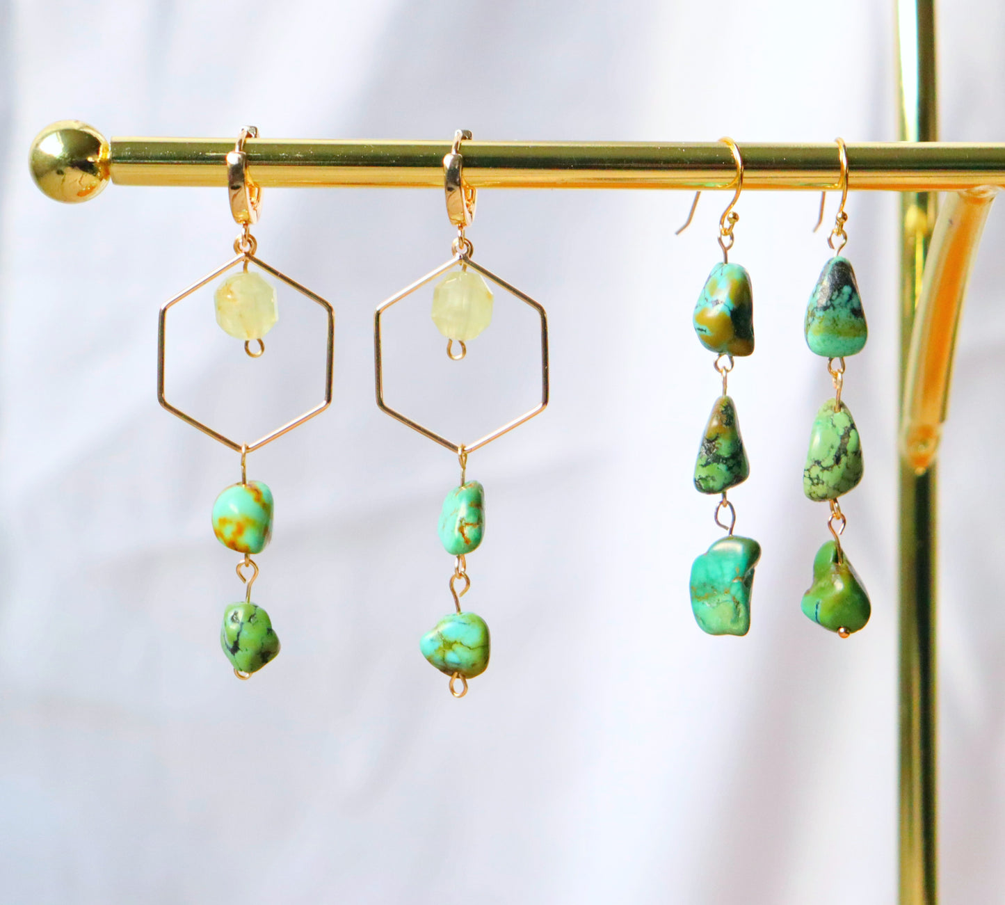 Tibetan Turquoise Drop Earrings