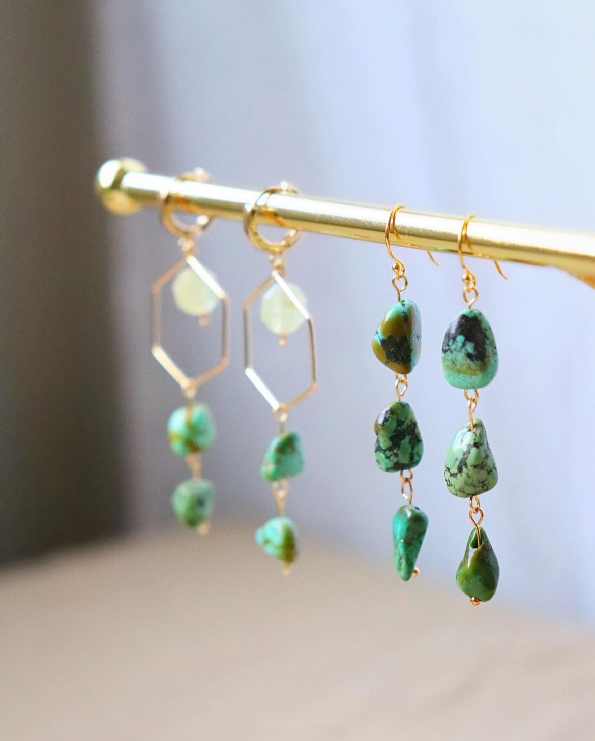 Tibetan Turquoise Drop Earrings