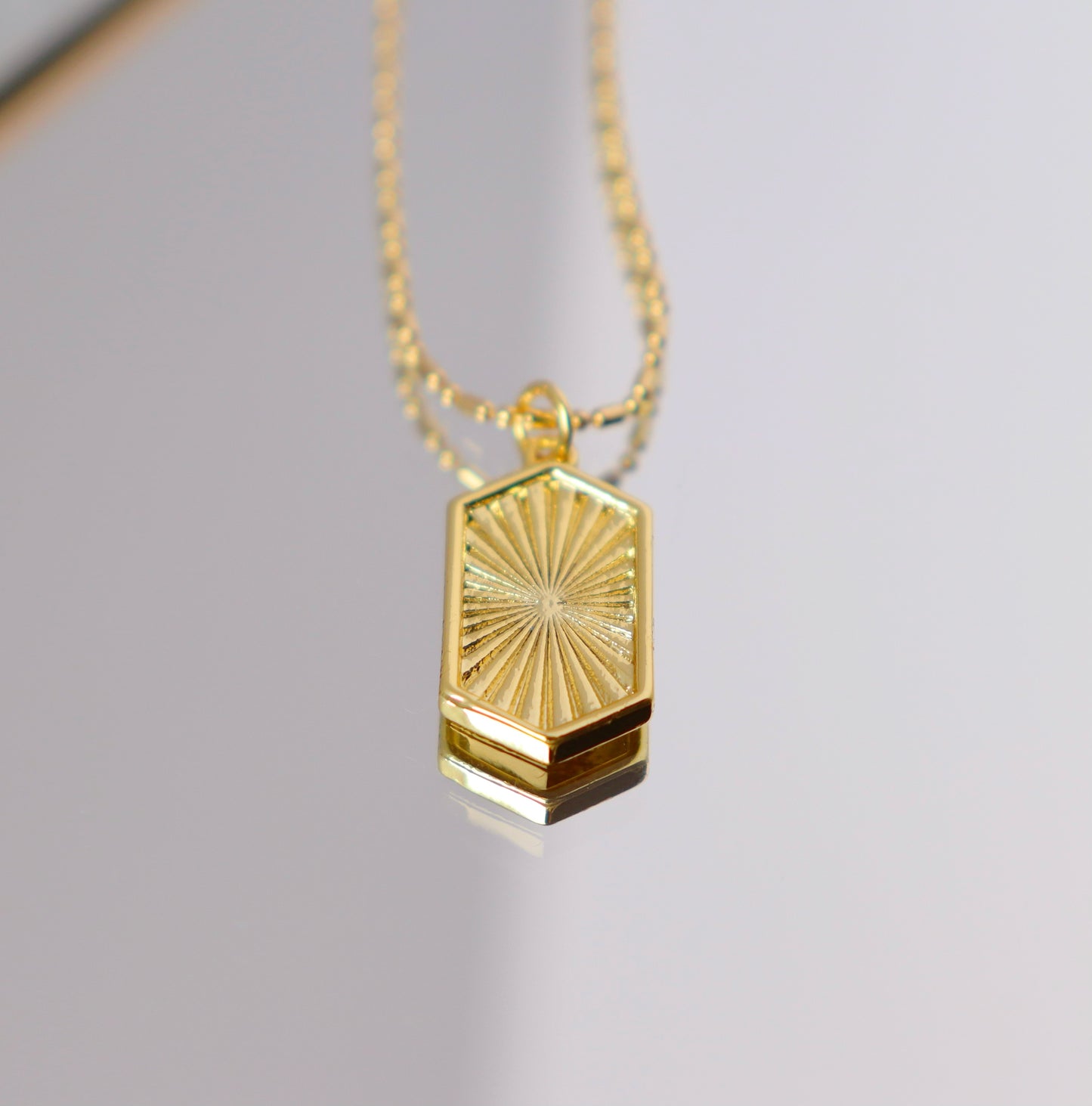 Sunbeam Hexagonal Necklace