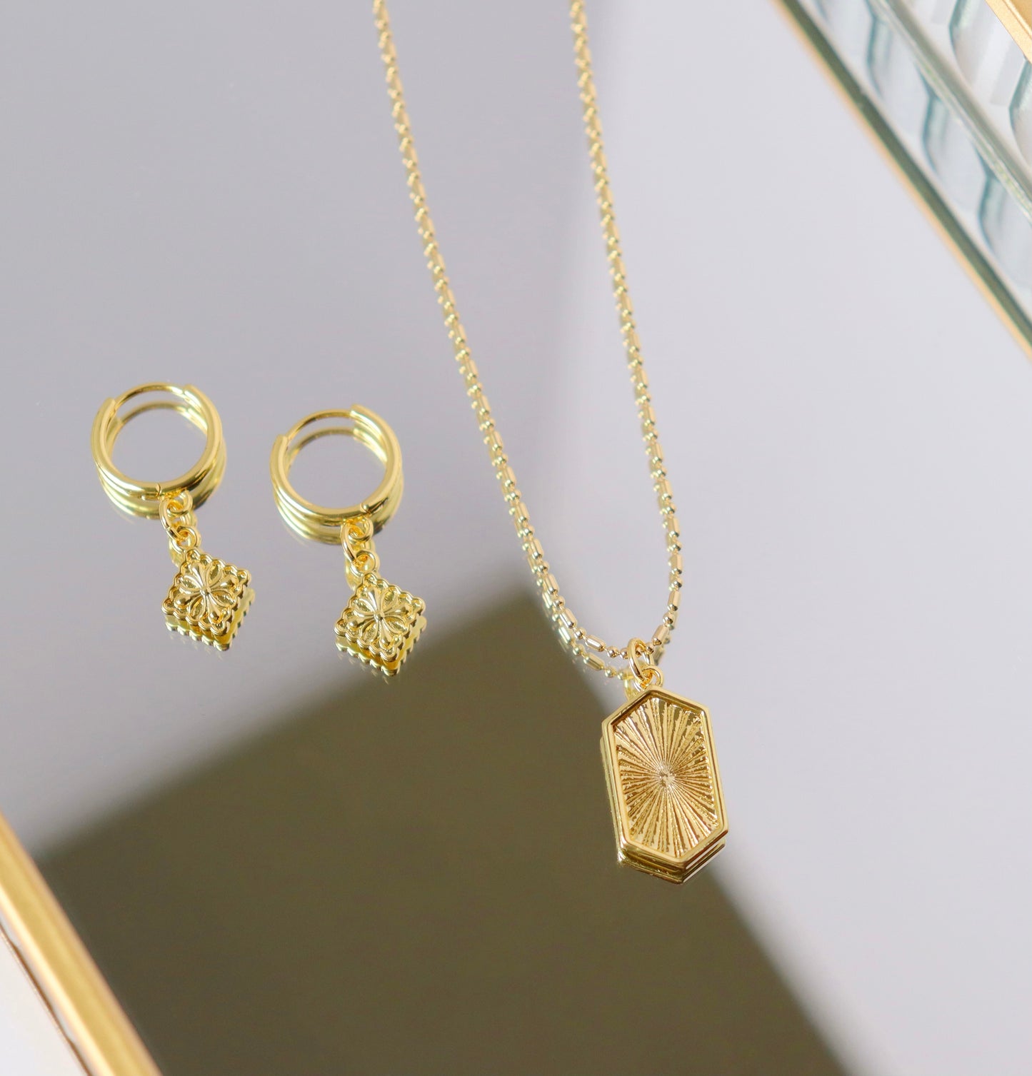 Sunbeam Hexagonal Necklace